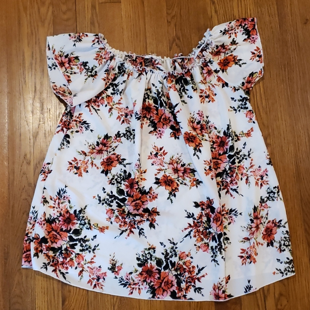 Off-The-Shoulder Floral Top